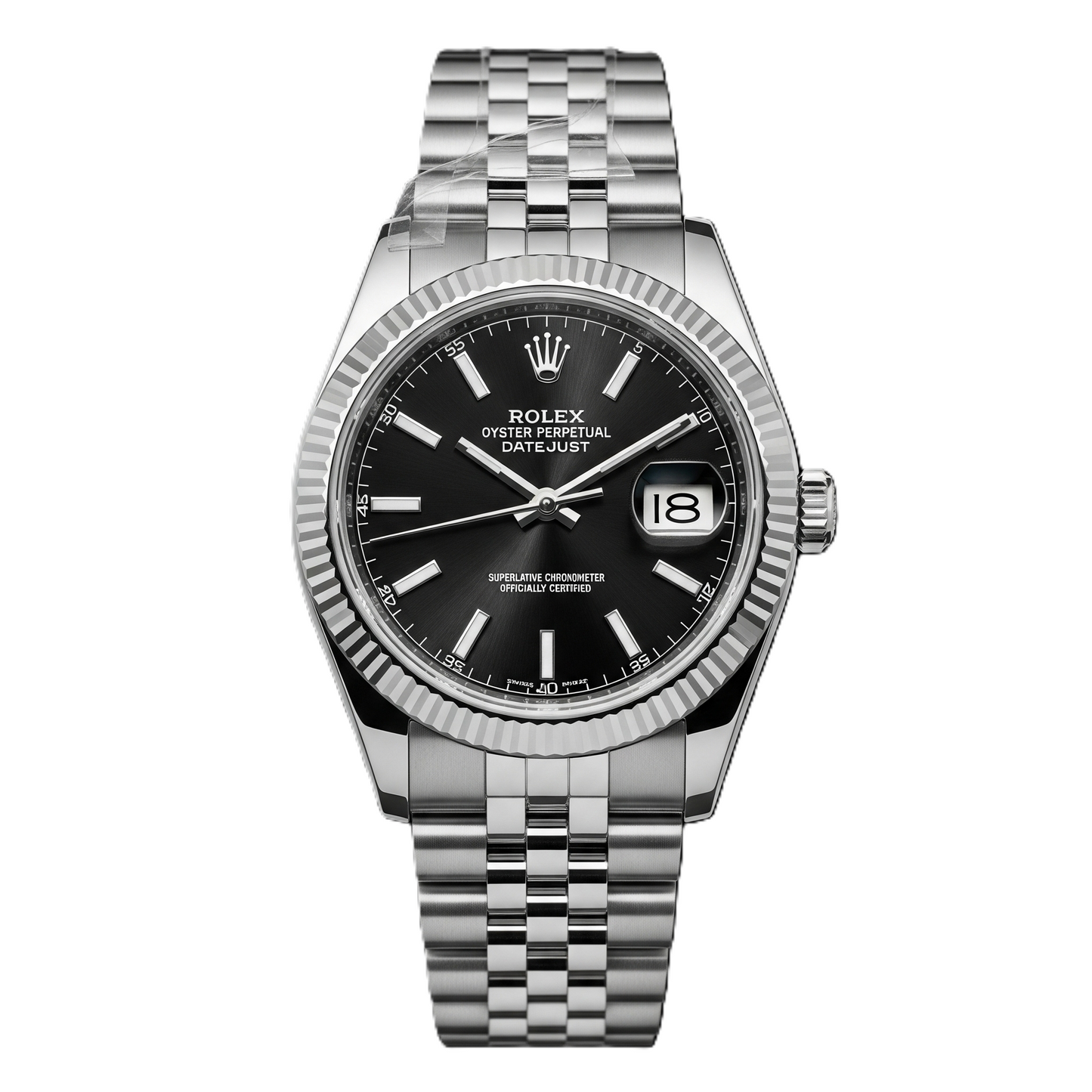 Rolex Date Just I Black & Silver