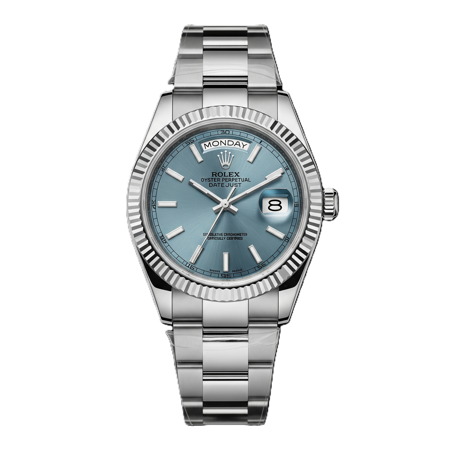 Rolex Day-Date Just I Light Aqua Blue & Silver