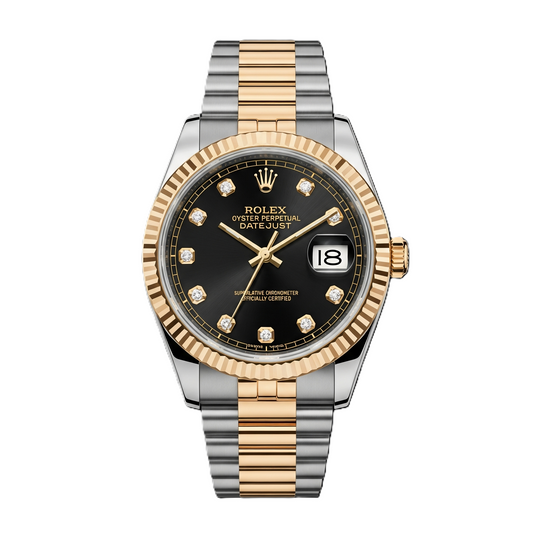 Rolex Date Just I Semi-Automatic I Two Tone I Black Dial