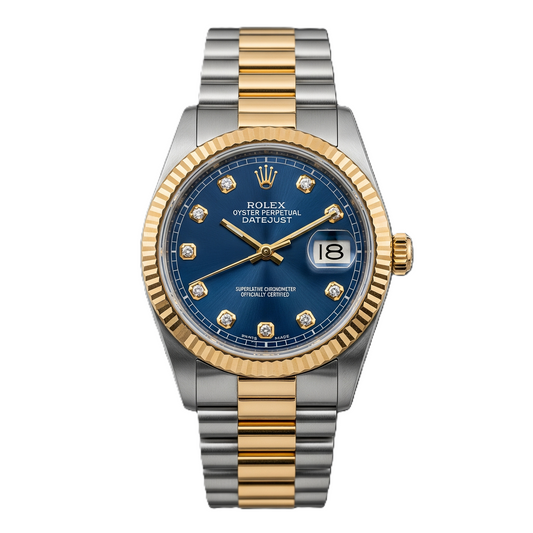 Rolex Date Just I Semi-Automatic I Two Tone I Blue Dial