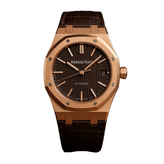 Audemars Piguet Royal Oak | Brown Dial | Rose Gold Bezel | Leather Strap